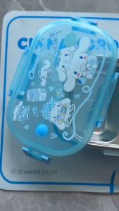 3in1 Sanrio stainless lunch box Included spoon and forkand Complimentary placemat School lunch box f