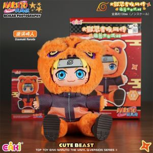 Bandai | In Stock Genuine TOPTOY EAKI Naruto Sit-in Party Konohagakure Sanin Jiraiya Orochimaru Tsunade Cute Plush Blind Box Toys Gifts