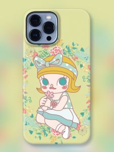 Wedding Theme Floral  Case Womens Style Protective Shell Cute Cartoon Design Anti-Fall Resin Material Compatible with  15