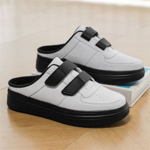 Extra Large Mens Slip-On Thick Bottom Board Shoes 46 No Back Office 47 Casual Sports 48 Indoor And Outdoor White Shoes