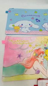 iSchooldy Kid Cartoon Kuromi Melody Kitty Cinnamoroll Zipper File Bag Canvas Portable A4 Size Zipper Holder