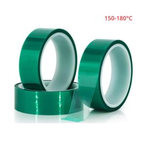 เทปฟิล์ม PET อุณหภูมิสูงสีเขียว 33M ทนความร้อนสำหรับการป้องกันฉนวนการชุบ SMT ของแผงวงจรพิมพ์