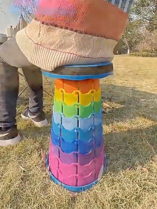 Kursi Lipat Pelangi Perjalanan Kursi Portabel Maza Kursi Memancing Luar Ruangan Teleskopik