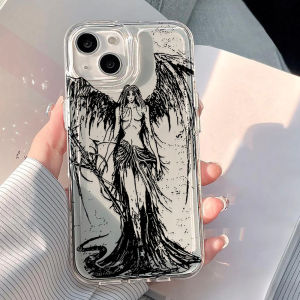 เคสใสลายกราฟฟิตี้สำหรับ iPhone 17 Pro Max เคส iPhone 11 15 12 13 14 16 Pro Max เคส 17 Air 16 17proMax ฝาหลังกันกระแทก