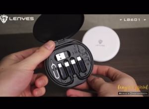 LB601 - Box Cable LENYES LB-601 60W Multiple Type C Fast Charging With Coverter USB + Lightning + Micro Kabel Data Powerbank Charger