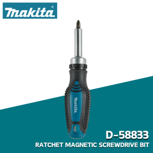 Makita | Makita D-58833 Ratchet Magnetic Screwdriver Bit Replaceable Positive Negative Rubber Non-slip Multifunctional Hand Tools