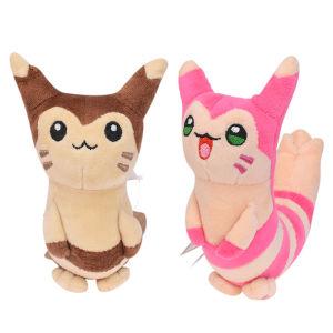 Takara Tomy | Furret Pokemon Plush Toys Pink Brown Squirrel Anime Kawaii Plushies Doll 15-45CM Peluche Cushion Pillow Birthday Present Gifts