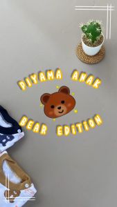 Nanaku Baby - Setelan Piyama Bayi Usia 3-12 Bulan Setelan Baju Tidur Lengan Pendek Celana Diapers Panjang Motif Boneka