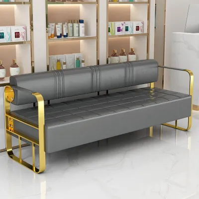 Luxurious Stainless Steel Waiting Sofa Salon Use
