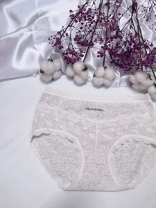 NJ COLLECTION Cotton Lace Mid Waist Women Panties 2/3/5pcs Set Soft Breathable Comfort Daily Wear | Seluar Dalam Kapas Wanita Lembut Selesa | 女士中腰纯棉蕾丝内裤