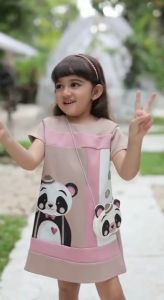 Dress Anak Perempuan Lucu Print Bear Bonus Tas Bear 1-8 Tahun 4296