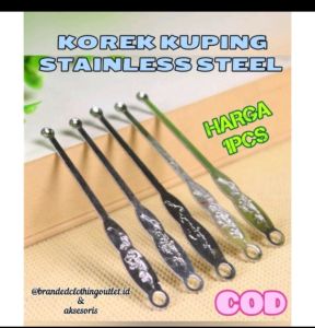 KOREK KUPING SENDOK / EAR PICK PEMBERSIH TELINGA BESI STAINLESS STEEL - 1PCS