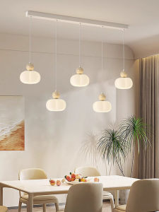 French Cream Style Dining Room Bedroom Bedside Creative 5 Head Kapok Living Room Aisle Balcony Dining Table Suspension Wire Chandelier