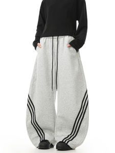 Woostop | Vintage Stripe Loose Fitting Sports Casual Pants