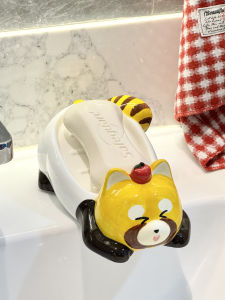 Cute Cartoon Bear Soap Dish Creative Bathroom Sink Drainage Soap Holder Household Filter Water Soap Box Storage Display Rack