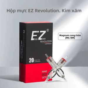Súng Ngắn Cong EZ Revolution Magnum MC RM # 10 Kim Xăm Hình Dạng Hộp Mực 030mm Dành Cho Máy Quay 20 Chiếc/hộp