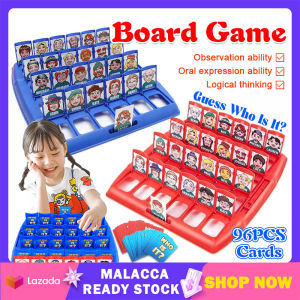 【WHO IS IT】Board Game Family Funny Game Guessing Classic Table Game 猜猜我是谁 96张卡 Party Family Educational Interactive Toys