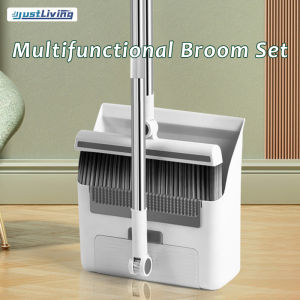 Justliving 3 Trong 1 chổi gia đình Chổi lau sàn Và bộ quét bụi Dày chổi quét bàn chải bàn chải Và Dustpan Với tay cầm dài Không Dính Tóc Sàn dụng cụ vệ sinh Cho Nhà/Văn Phòng/Ký túc xá dụng cụ dọn vệ sinh
