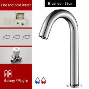 Deck Mounted Bathroom Basin Sink Faucet Cold & Hot Hand Touch Tap Automatic Inflated Sensor Faucet Crane ELS83