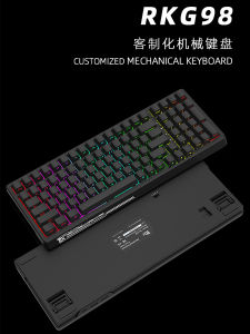 Rkg98 Mechanical Keyboard RGB Bluetooth Three-Mode 2.4G Wireless Wired Customized Hot Plug down Lamp Game