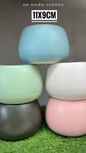 CHẬU TRÁNG MEN HẠT DẺ S3 KT 11x9cm-Chậu trồng cây cảnh - cây mini - Sen Đá - Xương Rồng- LỖI 1 ĐỔI 1