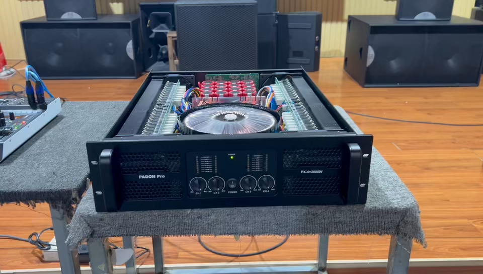 PADON Pro PX-4x3000W Professional Power Amplifier 4 Channel H Class Rack Mount Audio