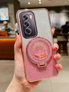 OPPO Reno12 Sandflow Stand Womens Style Mobile Phone Case Full Lens Protection Anti-fall Soft Silicone Shell Fashionable Premium Feel