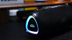 HEAVY BASS BASS-13 TWS Portable Bluetooth V5.3 Powerful Bass Speaker w/ Ambient Light FM RadioTF Card USB & AUX In