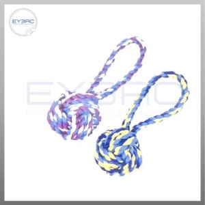 Pet Chew Toy Cotton Rope Ball with Handle