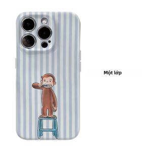 Ốp Điện Thoại Từ Tính Cho iPhone 17/16/15/14/13 Pro Max Plus - Vỏ Bảo Vệ Chắc Chắn Hai Lớp Với Thiết Kế Hình Chú Khỉ Đang Chải Răng
