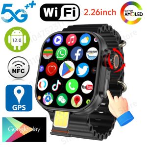 S10 Ultra CD12 Smartwatch Touch encoder Android 12.0 5G Smart Watch With 180° Rotary Camera 2.26 inch Amoled 490*580 HD Display