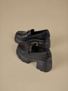Josiny | Matte British Style Loafers Women