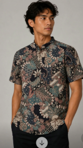 Mens Slim Fit Batik Shirt