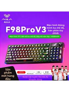 AULA | Bàn Phím Cơ Không Dây Bluetooth Cho Văn Phòng Và Chơi Game Êm Ái Có Thể Tùy Chỉnh