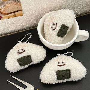 1/3 Pcs Cute Smile Rice And Vegetable Roll Pendant Funny Plush Key Chain Pendant Creative Trinkets