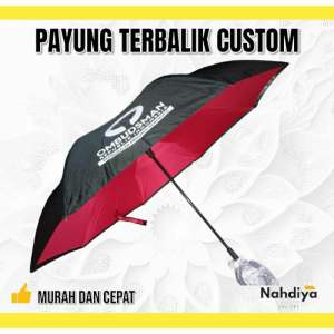 Payung gagang terbalik Sablon Custom reverse umberella payung mobil Besar Gagang C