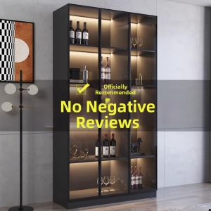 MEISITEKEKE | Luxury Wine Cabinet Glass Door Display Storage