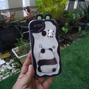 Case Oppo A5s CPH1909 CPH1912 CPH1920 A7 CPH1901 CPH1903 CPH1905 A11k CPH2071 CPH2083 A12 CPH2077 Softcase Silikon 3D Motif Panda