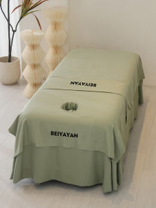 Bộ Đồ Giường Spa Chuyên Nghiệp Bàn Massage Chống Bụi Khăn Nướng Ngăn Ngừa Vi Khuẩn Gối Đệm Logo Chất Liệu Cotton Mềm Mại