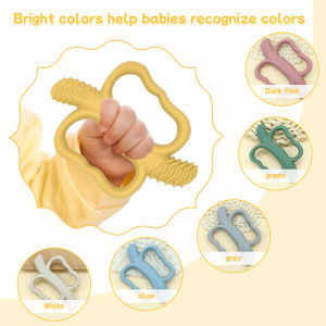 Banana Massaging Teether-Baby Teething Toys 3 Months and Up Silicone Teether Infant Toy Baby Essentials Gift for Babies