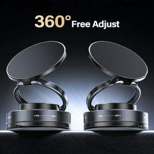 Magnetic Vacuum Suction Cup Car Phone Stand For 16 15 14 13 12 Pro Max 360 ° Rotatable Foldable Adjustable Phone Holder For Samsung Huawei Xiaomi Smartphone Dashboard Car Mount