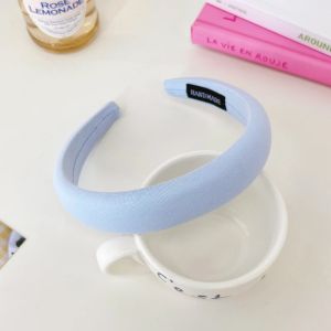 Candy Color Wide Sponge Headband Female Face Wash Headband Fashionable Girl Face Wash Headband