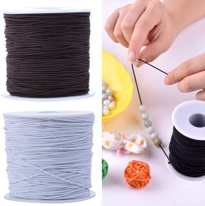1.5mm x 40M Elastic Cord Elastic Rope Stretch Fabric Craft String Elastic Band Sewing Thread for DIY Making Bracelets Necklaces Hat Beading Jewellery Round Cord