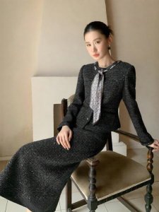 XXNING | Bộ Thời Trang Cổ Lụa Pháp cho Mùa Thu