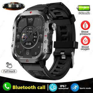 2025 New Military Smart Watch Men Waterproof Outdoor Sports Fitness Tracker Health Monitoring 1.81Inch Bluetooth Call Smartwatch