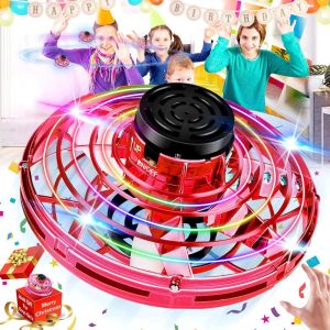 Hand Operated Mini Drone for Kids - LED UFO Flying Orb Ball Rechargeable Mini Fidget Spinner Toy for Indoor Outdoor