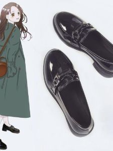 Large Size Womens Shoes British Style Summer Flats JK School Uniform Style Casual Flat Heel Fashionable Leather Slippers