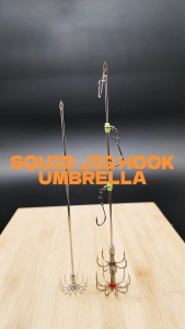 BOCEAN Fishing Squid Hook Bait Needle Umbrella Double Hooks Candat Twist Gewang Mata Candat Sotong Killer