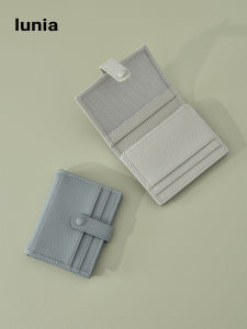 Nordic Style Genuine Cow Leather Card Holder for Men and Women Ultra-Thin Multiple Card Slots Driving License Clip Business Card Holder