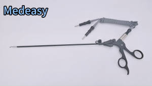 Reusable Double-Action Bipolar Surgical Scissors Laparoscopy Instrument